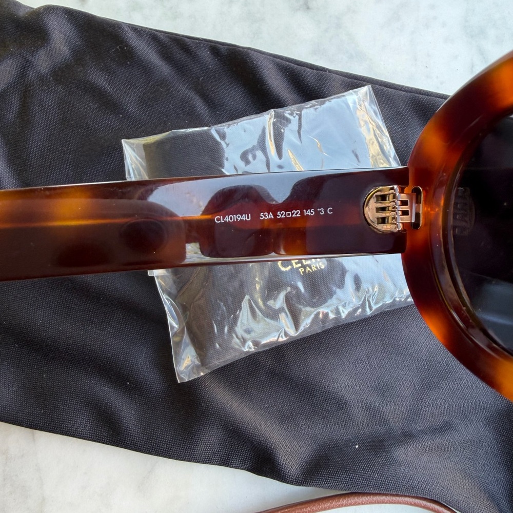 NWOT CELINE Triomphe 52MM Oval Sunglasses - Picture 6 of 7
